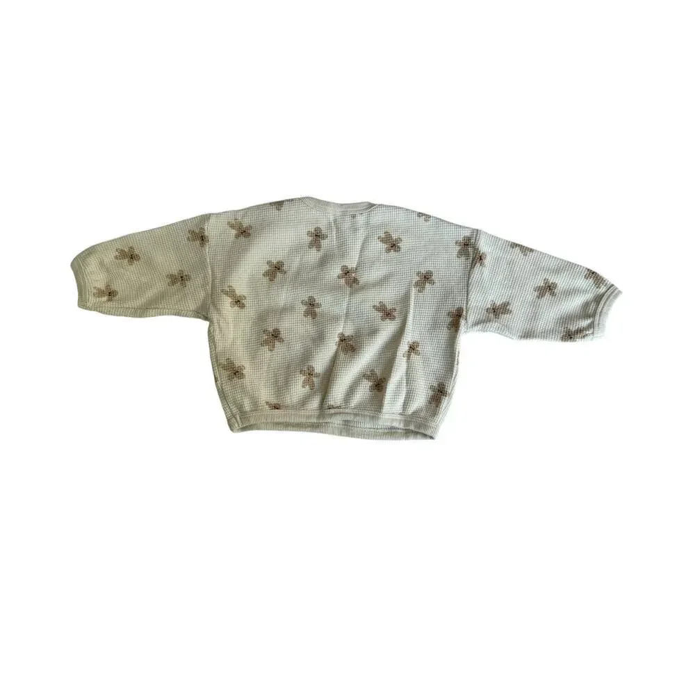 Quincy Mae Baby Gingerbread Waffle Slouch Set Size 6-12 M